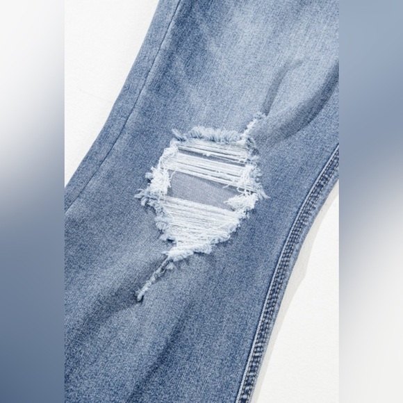 Distressed Blue Jeans - Picture 9 of 12